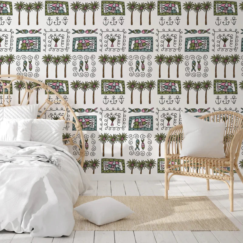 Paradise Ahoy Peel & Stick Kids Wallpaper