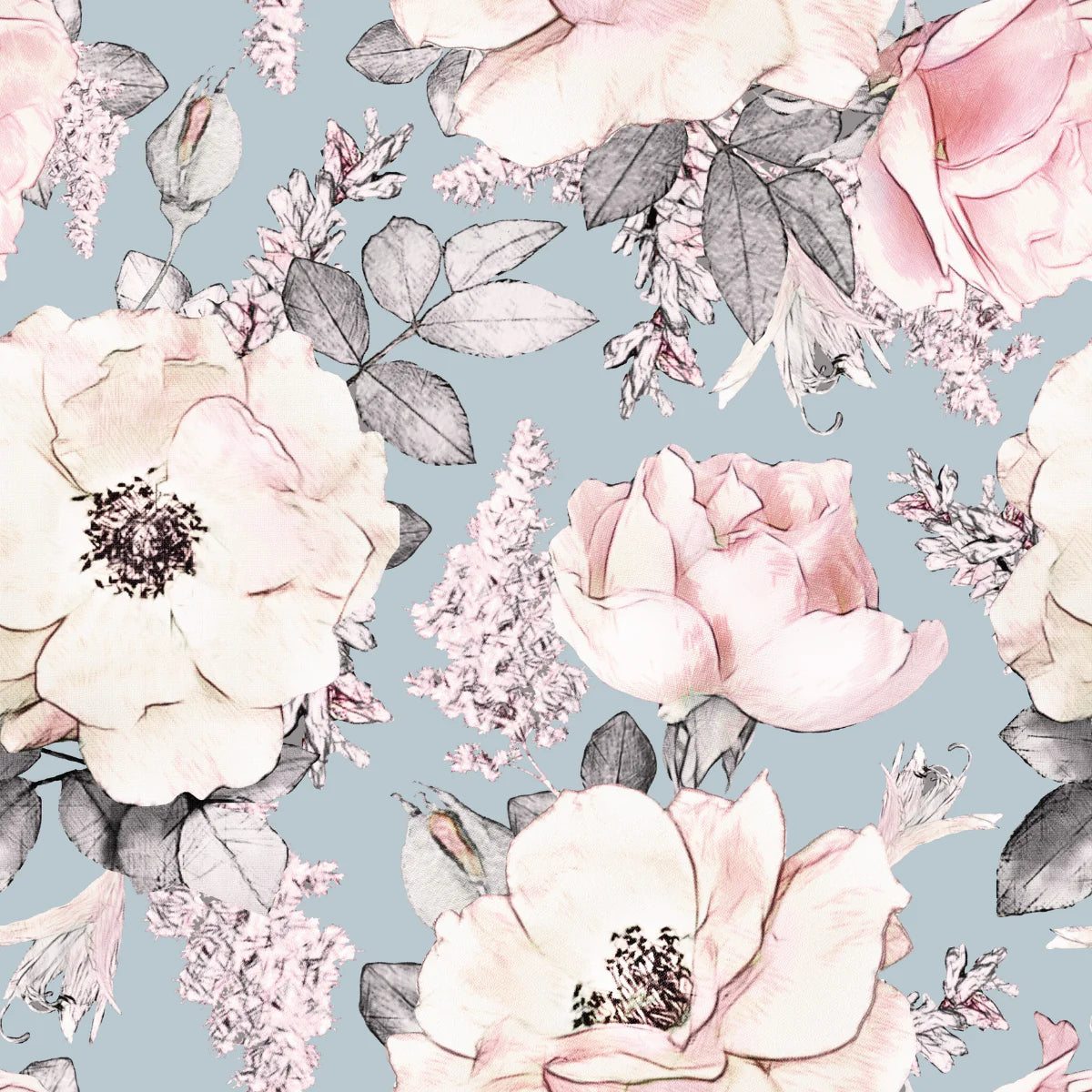 Peony Garden Peel & Stick Kids Wallpaper