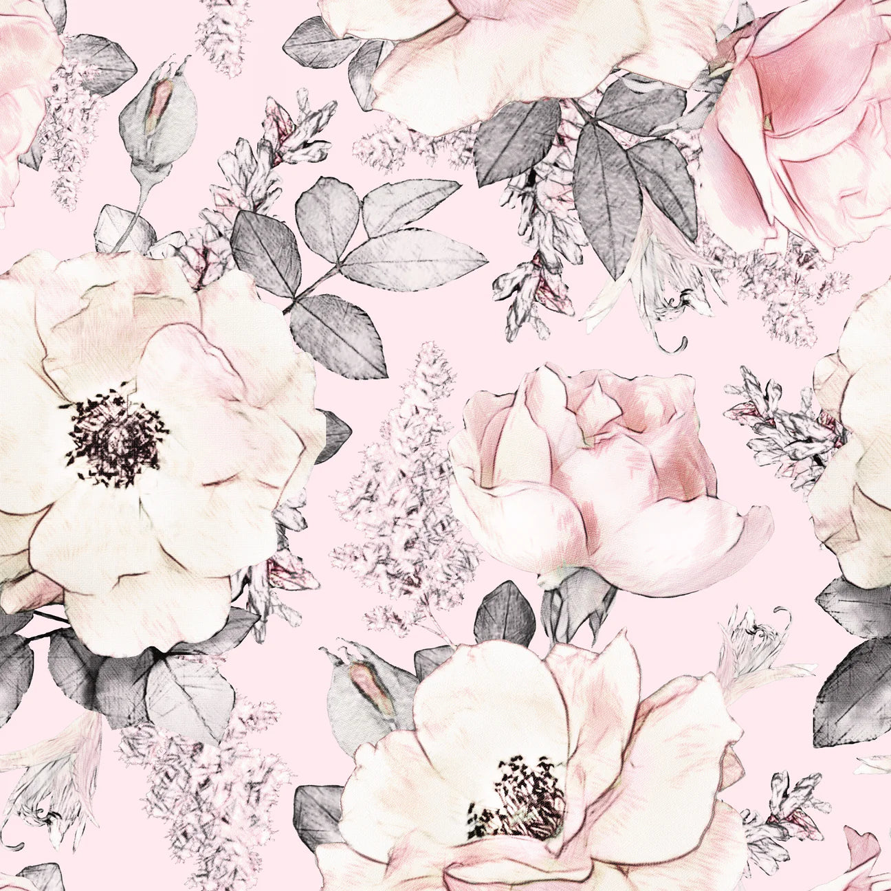 Peony Garden Peel & Stick Kids Wallpaper