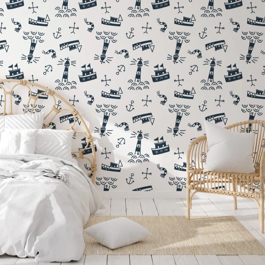 Sailor’s Rest Peel & Stick Kids Wallpaper