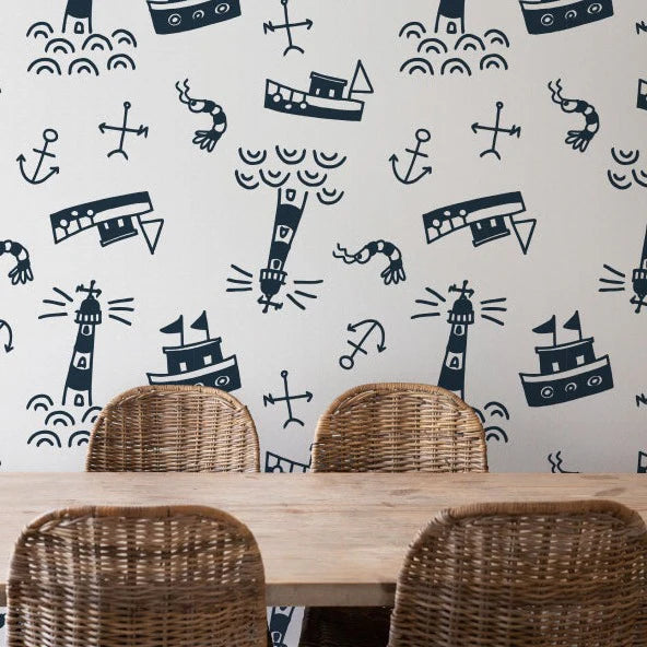Sailor’s Rest Peel & Stick Kids Wallpaper