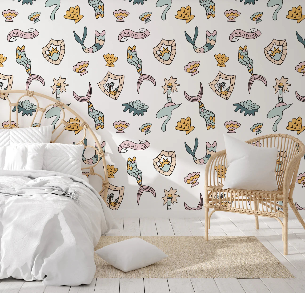 Seafolk Peel & Stick Kids Wallpaper
