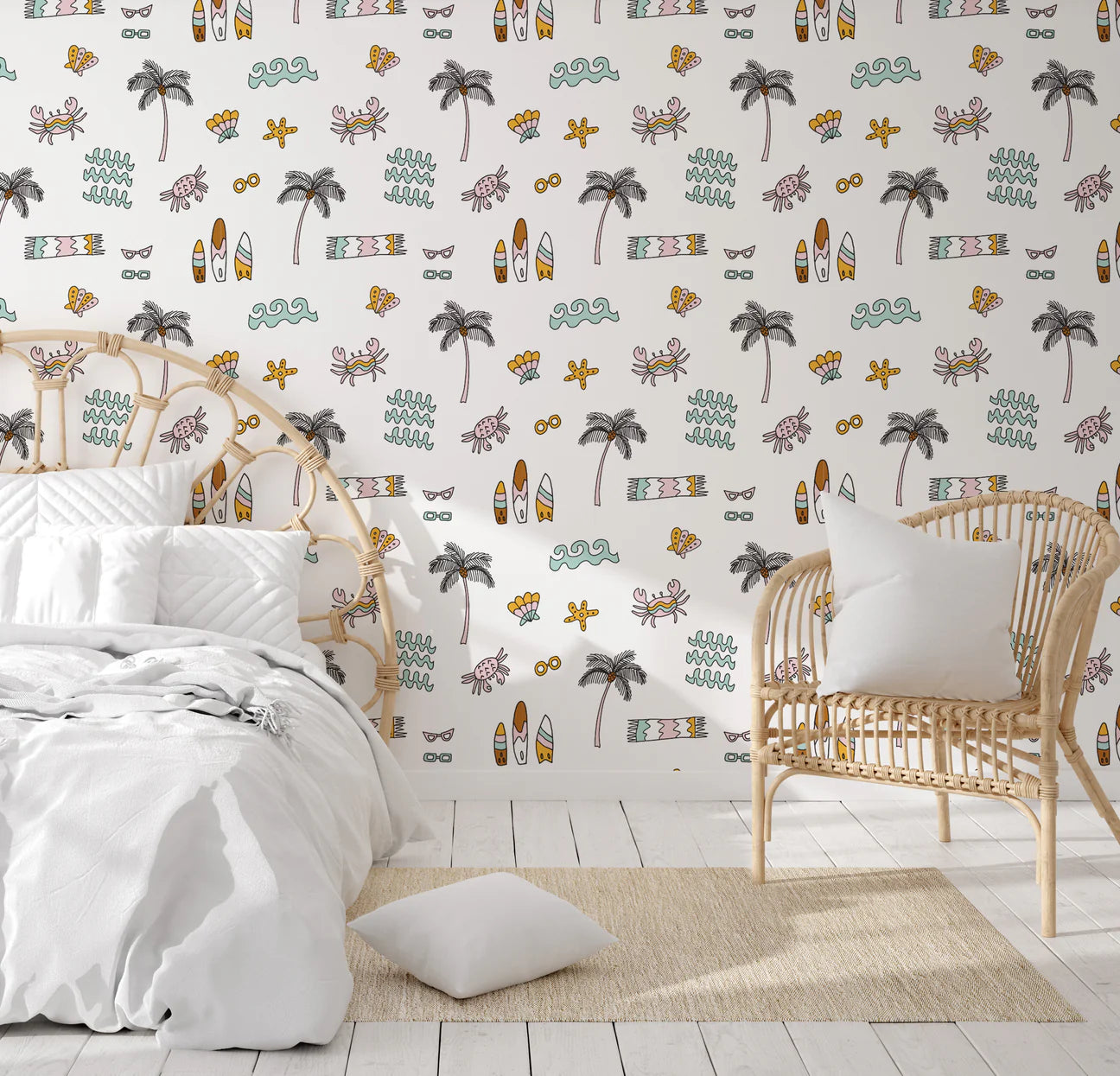 Seaside Vacay Peel & Stick Kids Wallpaper