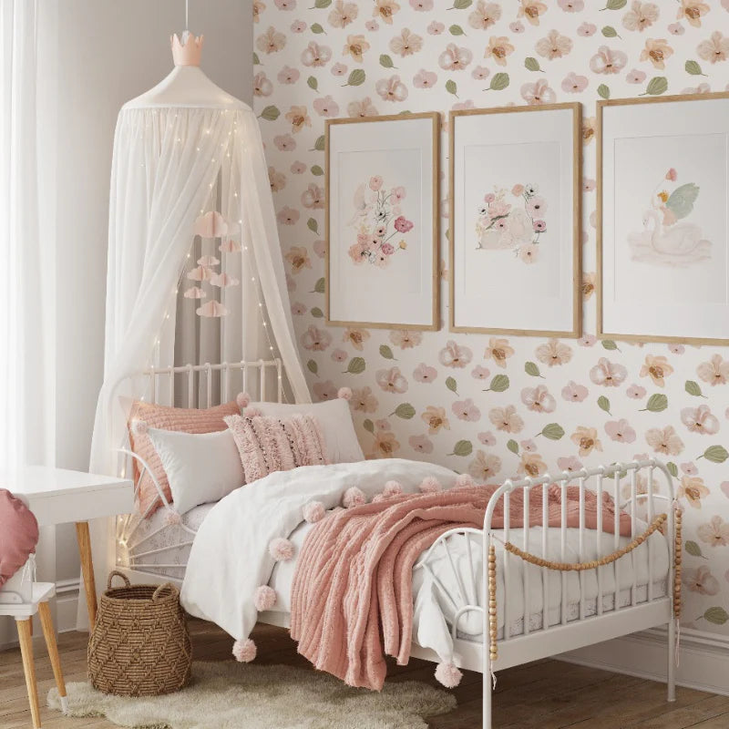 Summer Orchid Peel & Stick Kids Wallpaper