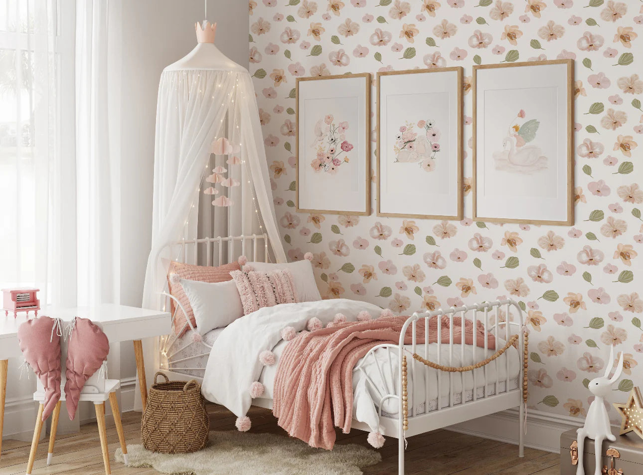 Summer Orchid Peel & Stick Kids Wallpaper