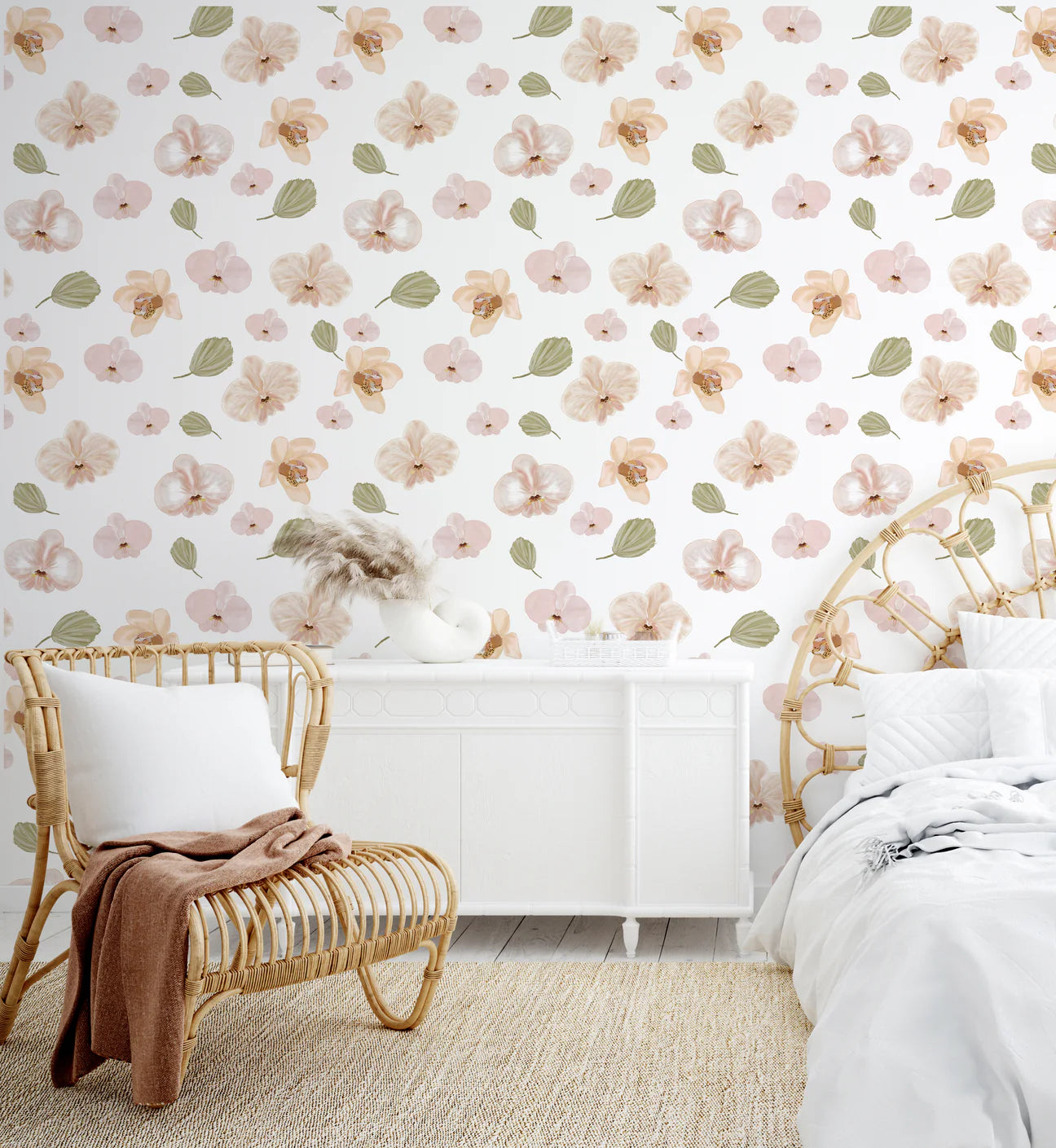 Summer Orchid Peel & Stick Kids Wallpaper