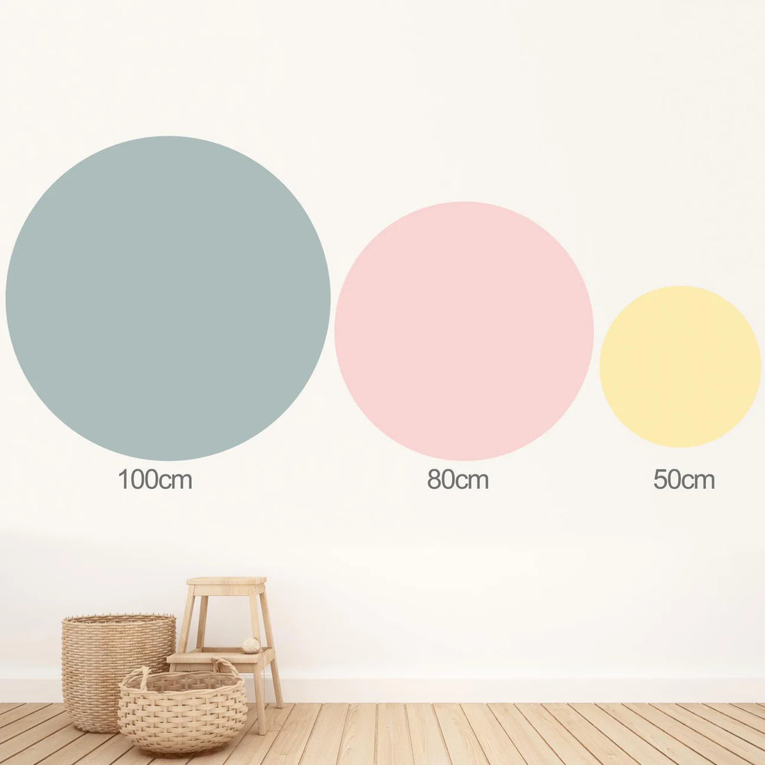 Choose Your Circle and Semi Circle Decals (six sizes, several colourways or choose ANY wallpaper design)