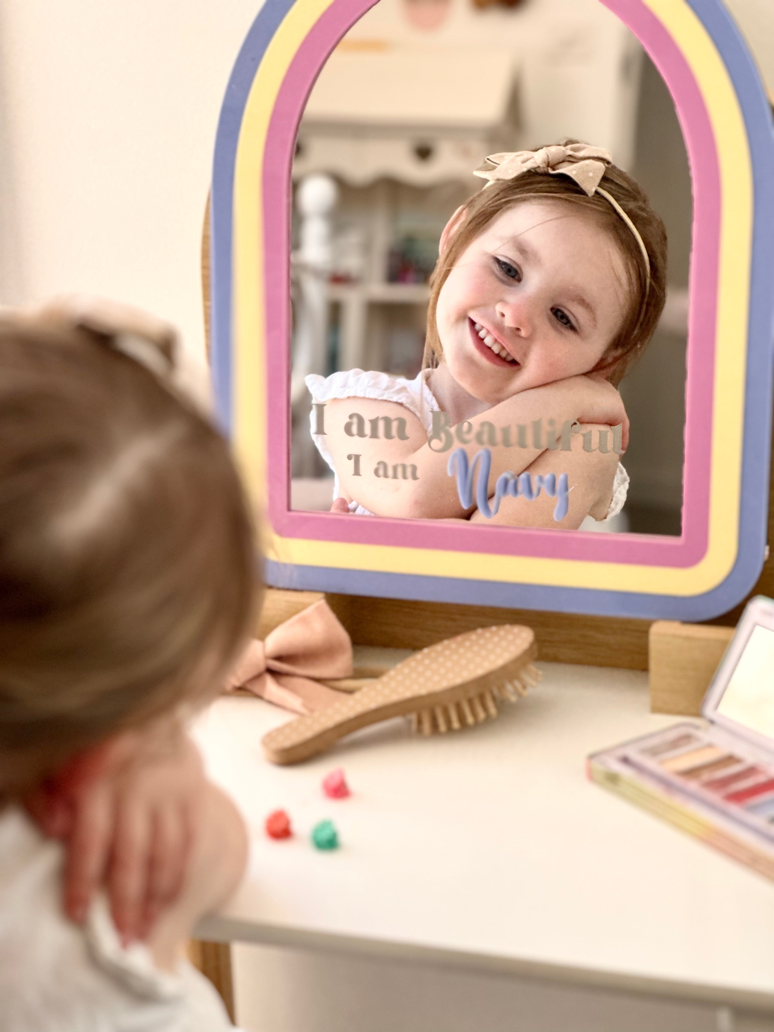 Personalised Affirmation Mirror – "I Am Beautiful"