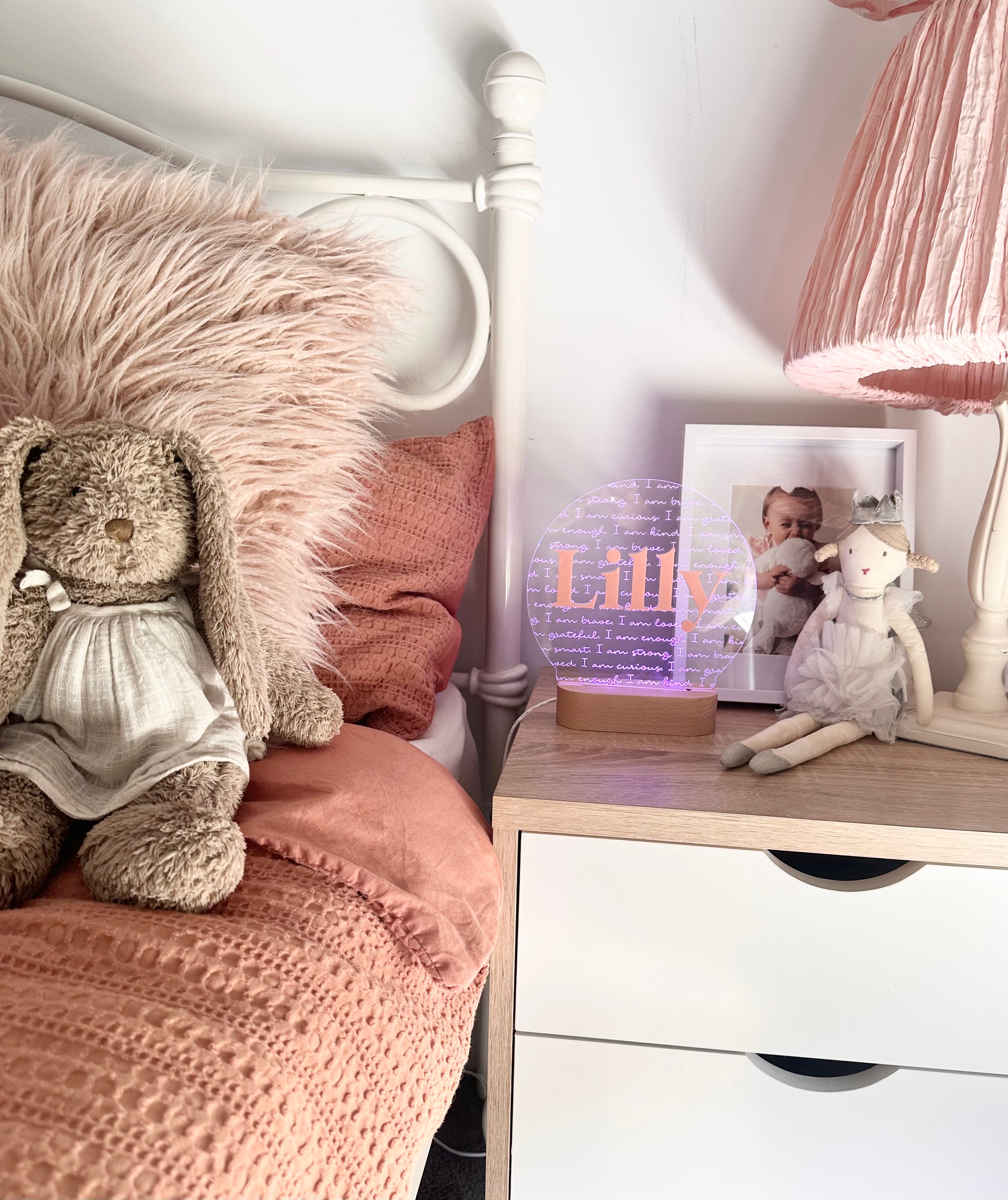 Personalised I AM Affirmation Colour Pop Night Light