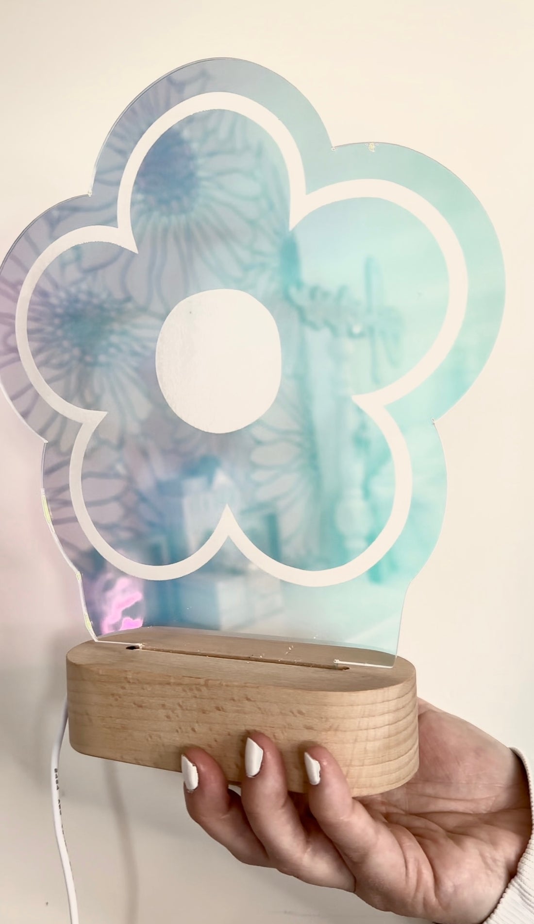 Iridescent Flower Night Light