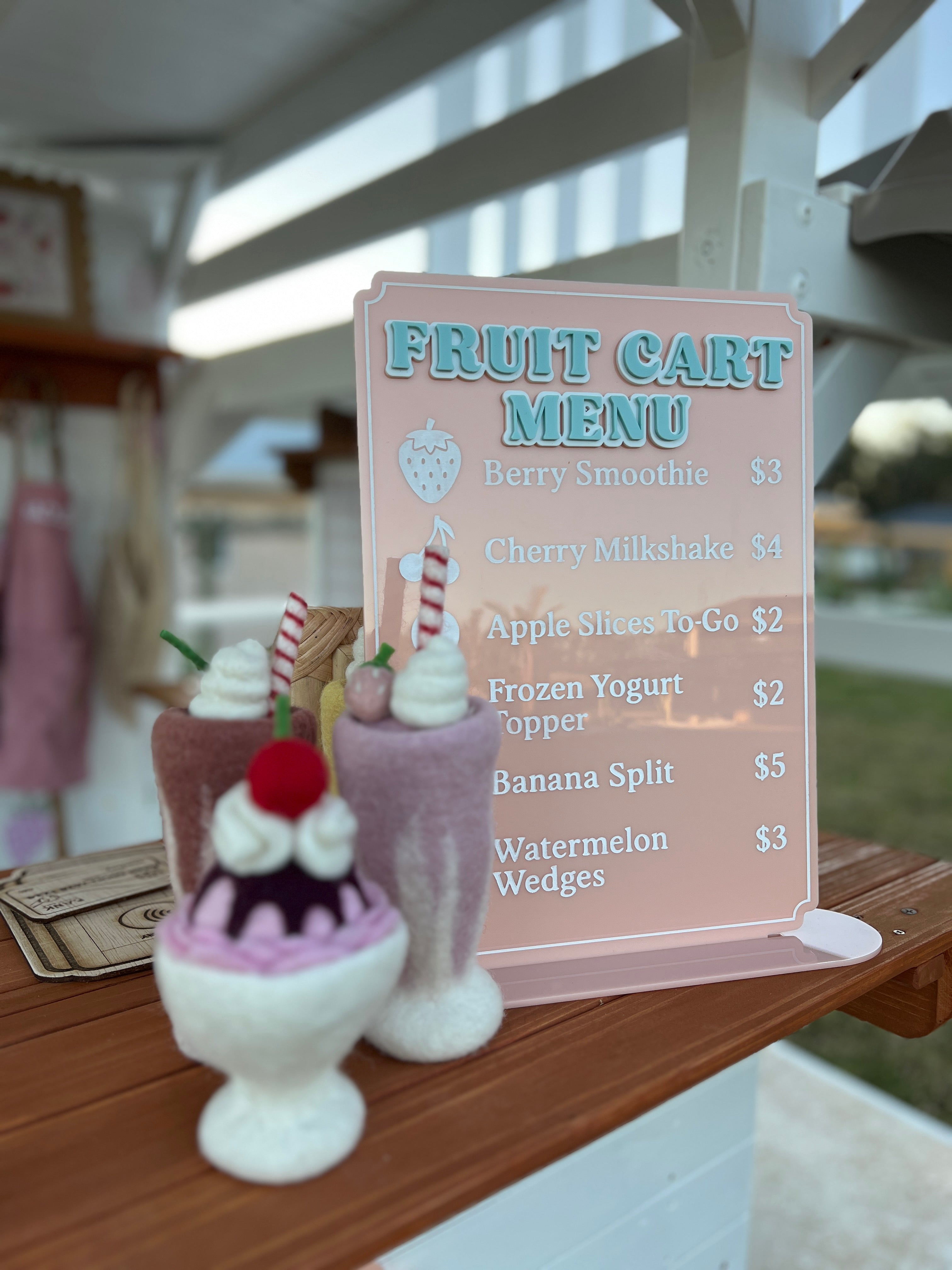 Fruit Cart Menu Stand