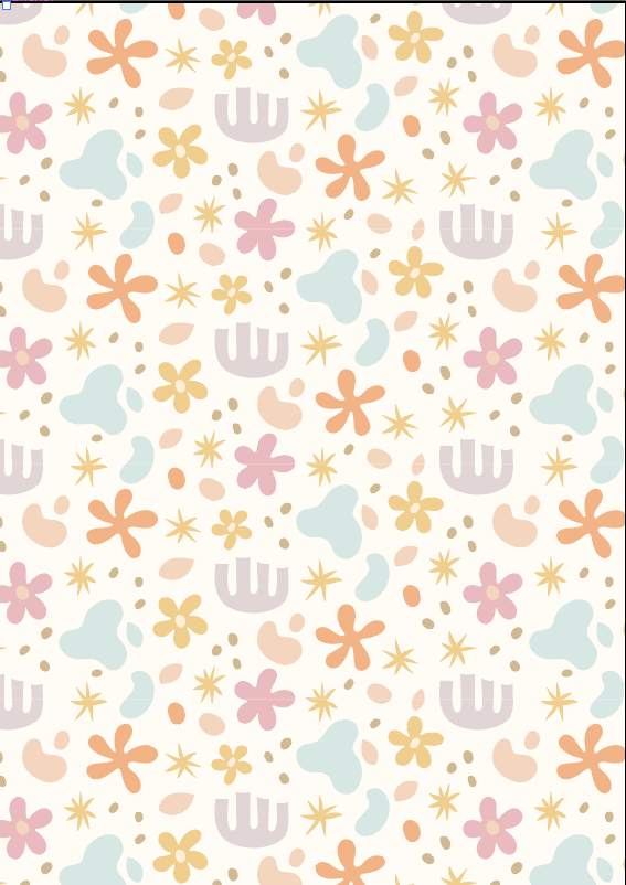 Retro Flower Wallpaper in Soft Pastel Tones for Nursery and Bedroom Walls