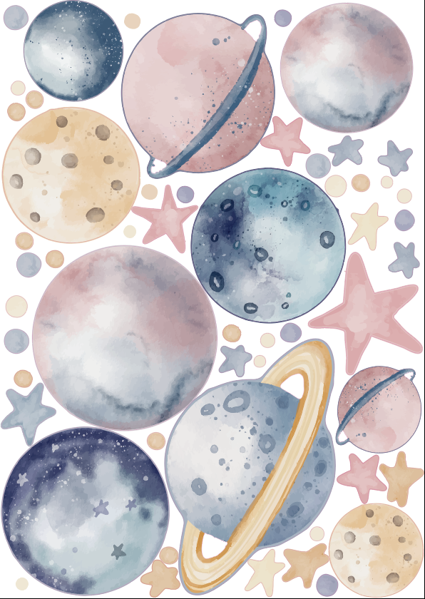 Cosmic Dream Wall Decals A3 Sheets
