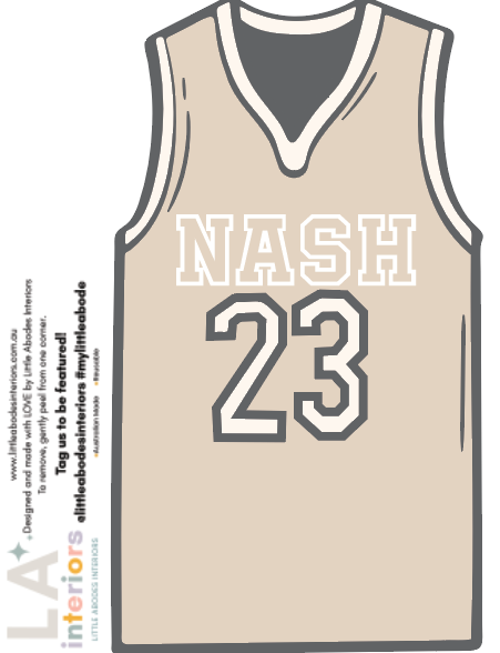 Personalised Basketball Jersey Wall Decal