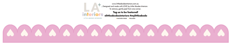 Heart Scallop Border Decal