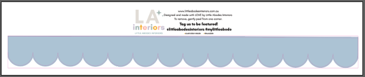 Scallop Border Decal – Custom Colour