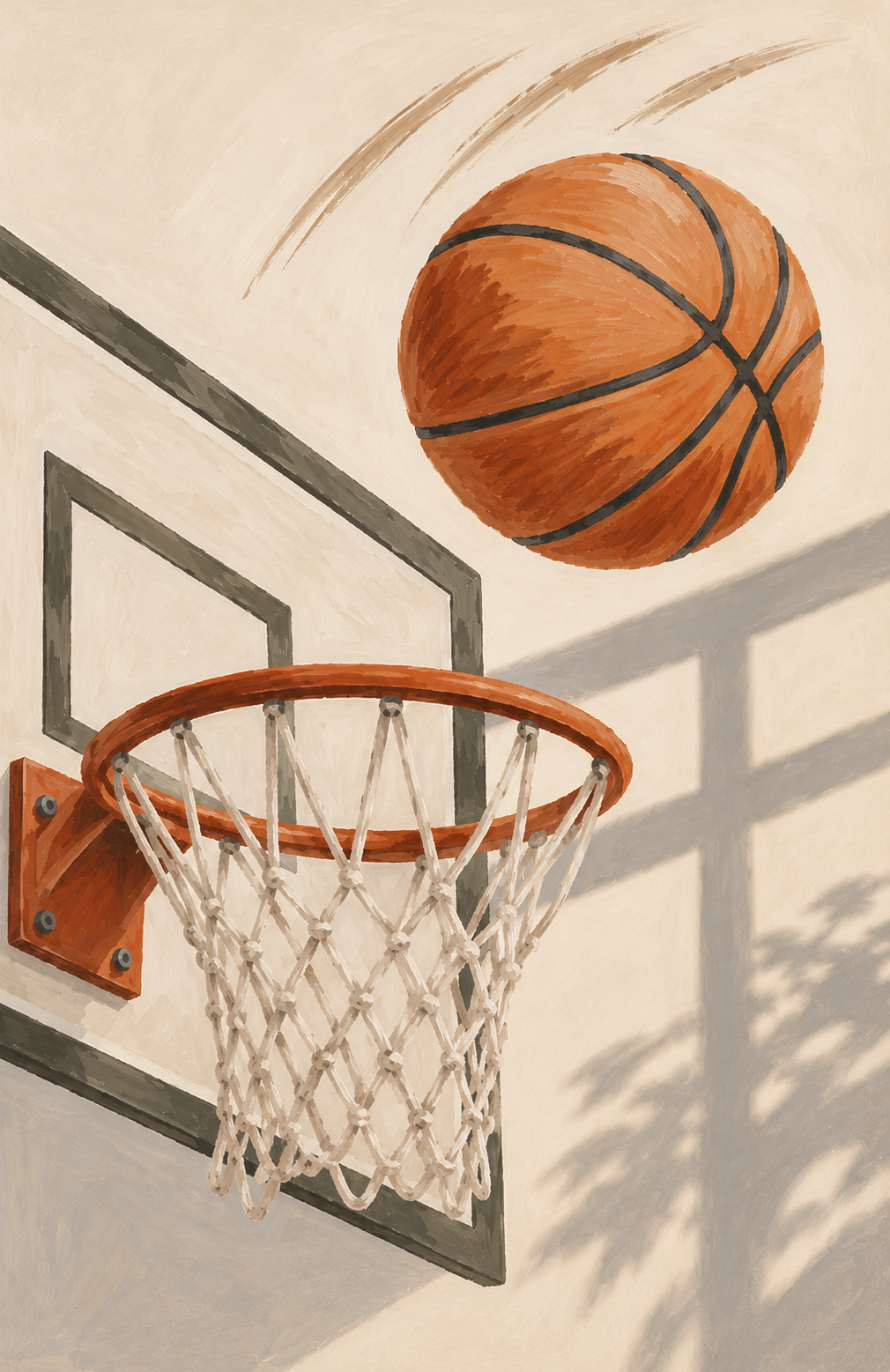 Nothing But Net | Basketball Peel & Stick Art Print