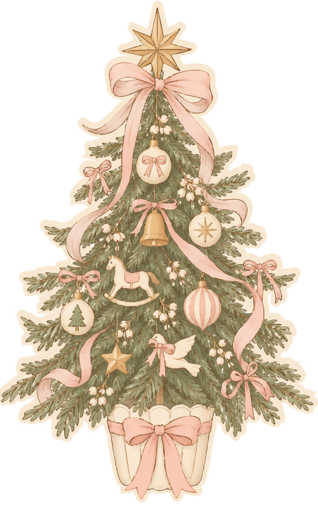 The Christmas Bow Tree Wall Decal | Peel & Stick Kids Room Decals