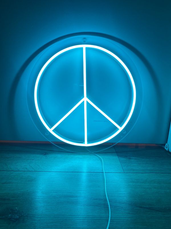 Peace Sign Neon Light