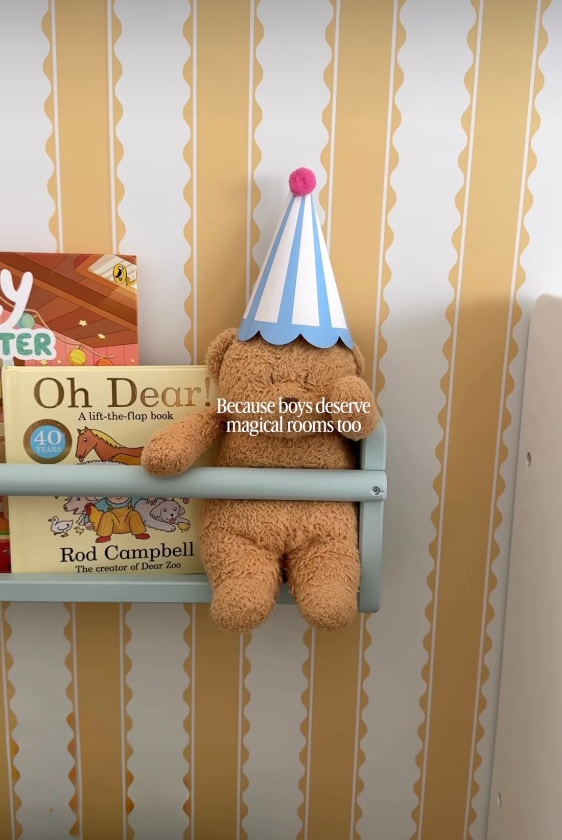 Mavi’s Stripes with a Twist Peel &amp; Stick Kids Wallpaper