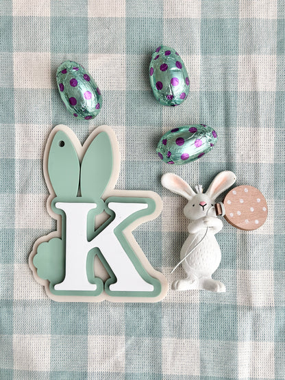 Personalised Bunny Letter Tag