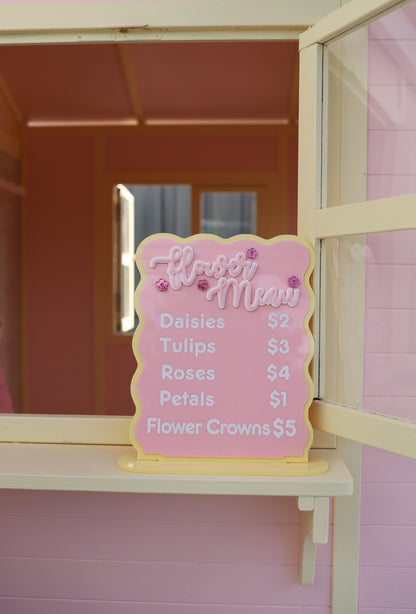 Flower Shop Play Menu