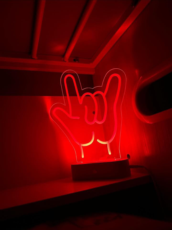 &quot;I Love You&quot; Sign Language Night Light – LED Gesture Lamp