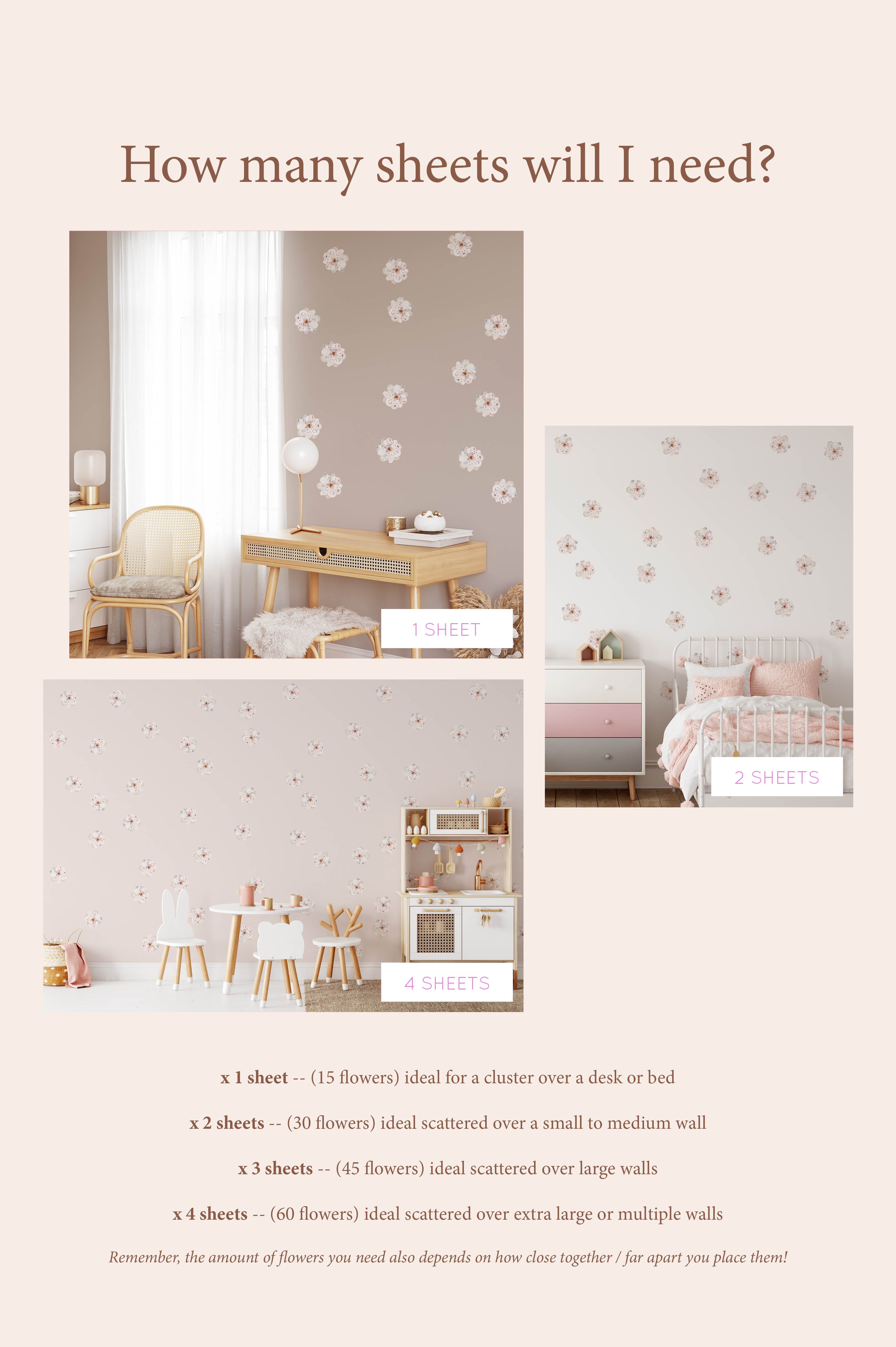 Amryn Flower Wall Decals by Talia Designs