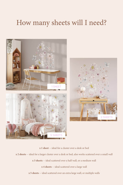 Ari Flower Wall Decals by Talia Designs