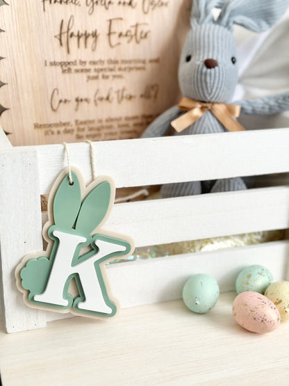 Personalised Bunny Letter Tag