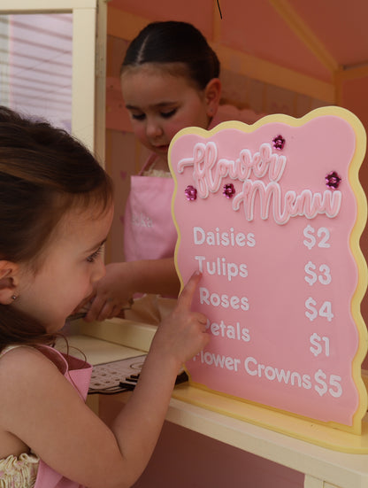 Flower Shop Play Menu