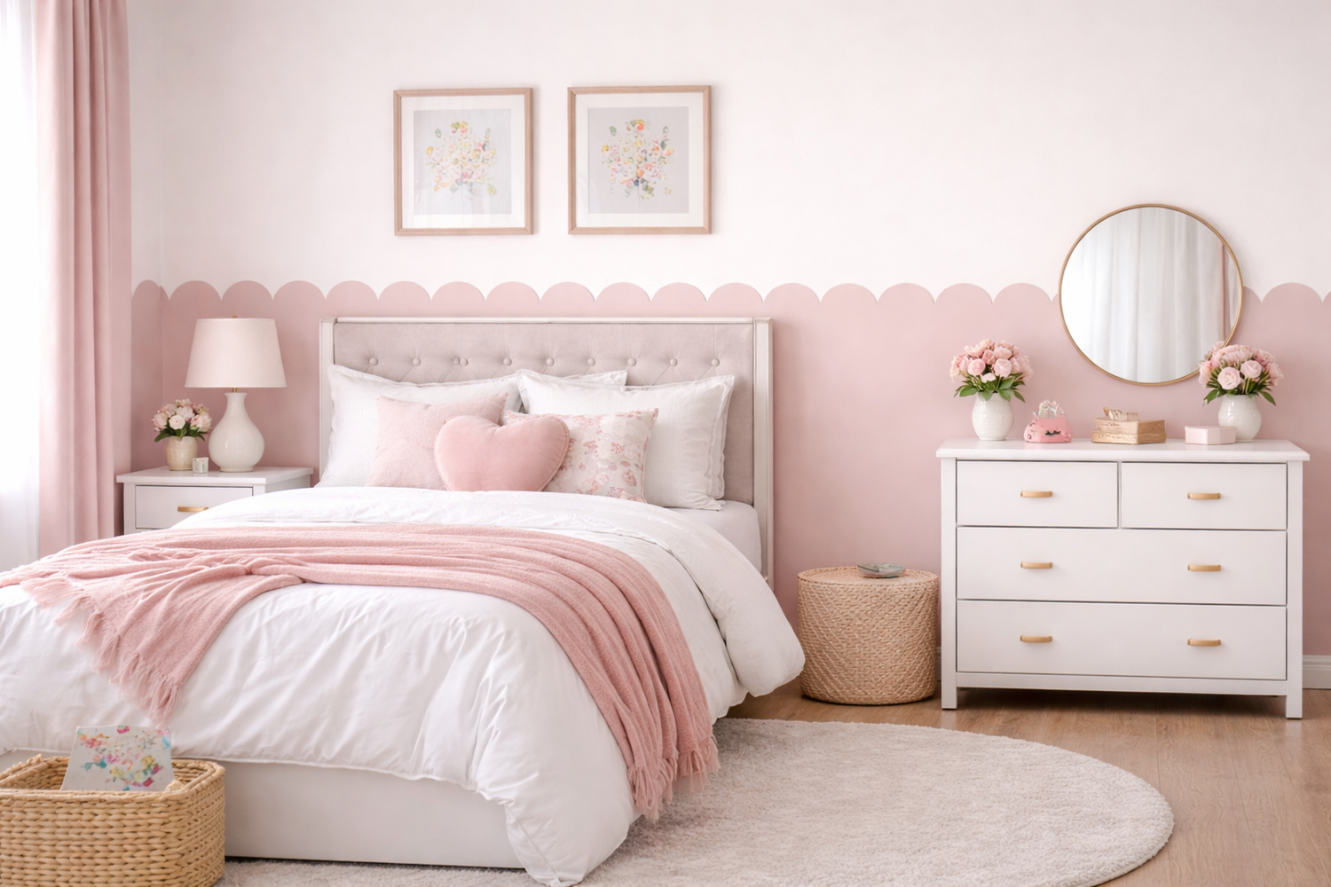 Scallop Half Wall Panels