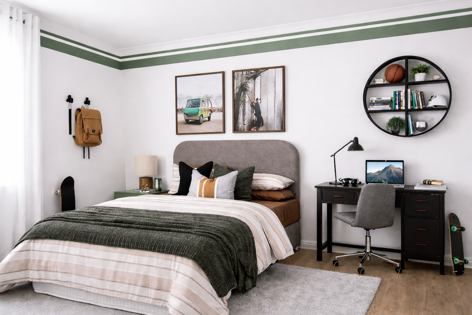 Wall Border Decals Thick &amp; Thin Stripe