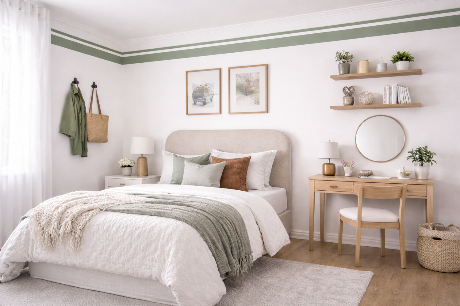 Wall Border Decals Thick &amp; Thin Stripe