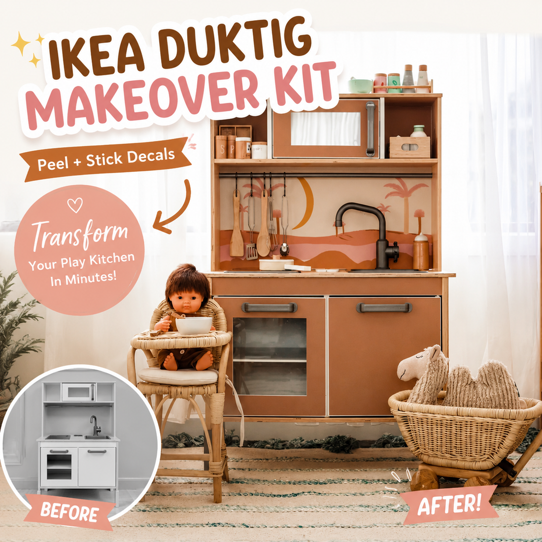 IKEA DUKTIG Play Kitchen Decals – Full Set