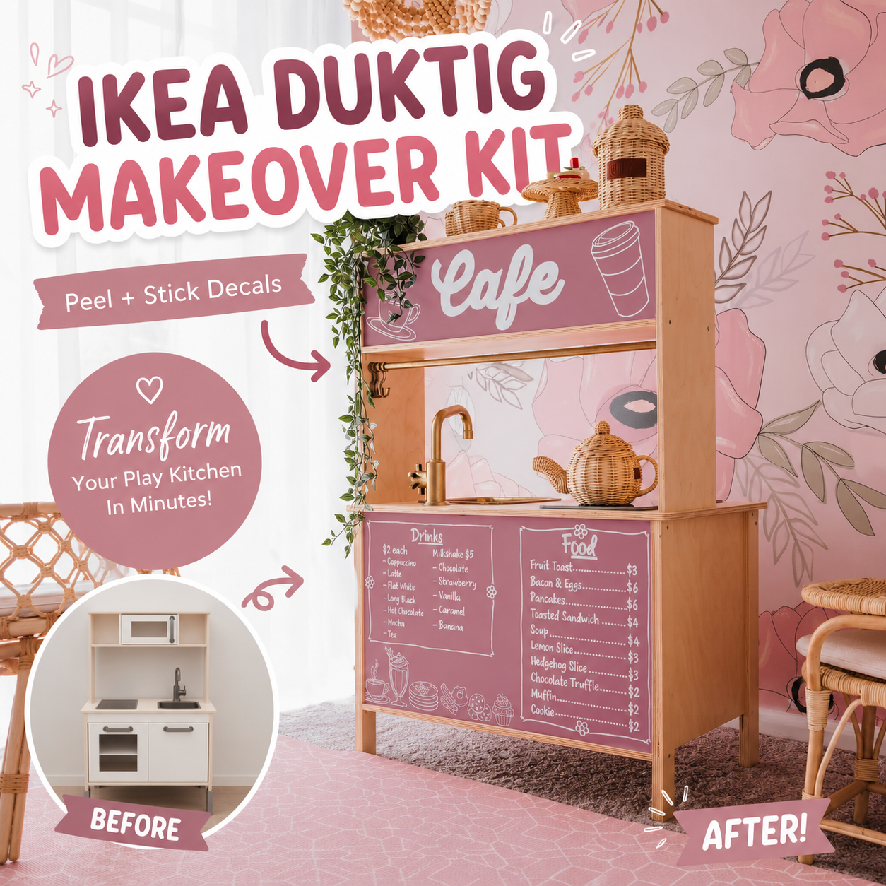 IKEA DUKTIG Rear Kitchen Decals – Shop Front Collection