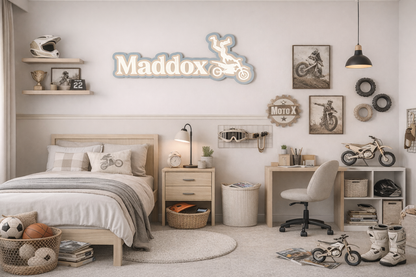 Moto Rider Personalised Name Sign