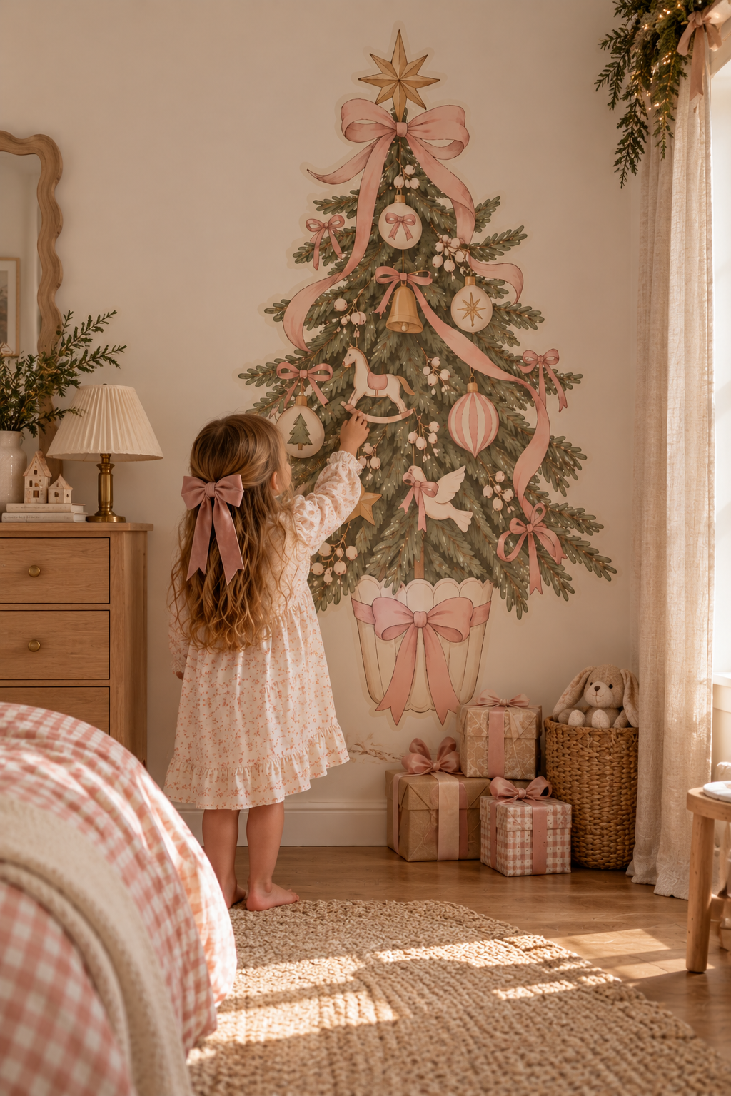 The Christmas Bow Tree Wall Decal | Peel &amp; Stick Kids Room Decals