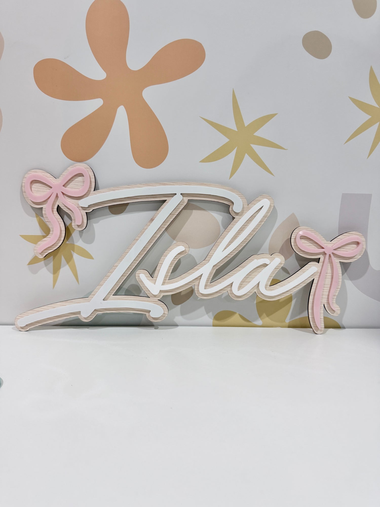 Signature Bow Personalised Name Sign