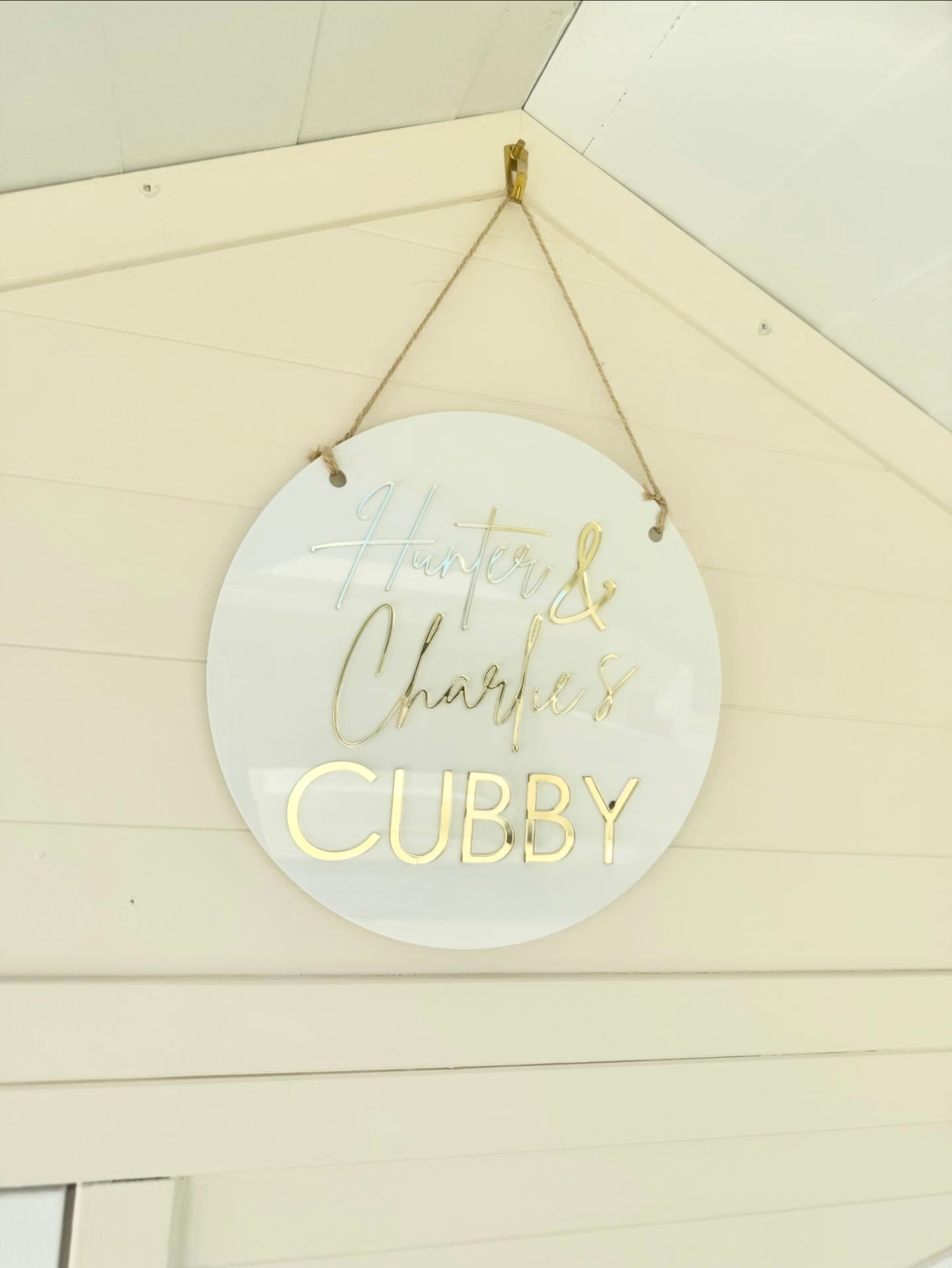Cubbies Sign Personalised Cubby House Sign | Custom Acrylic Name Sign for Kids ...