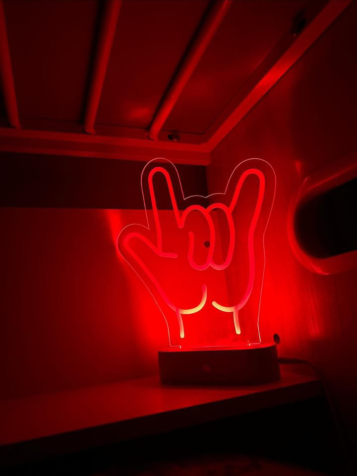 &quot;I Love You&quot; Sign Language Night Light – LED Gesture Lamp