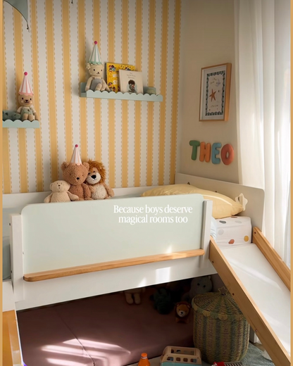 Mavi’s Stripes with a Twist Peel &amp; Stick Kids Wallpaper