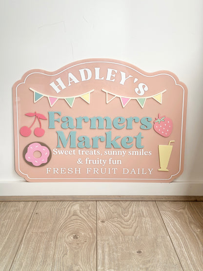 Personalised Farmers Market Sign – Sweet Treats Theme