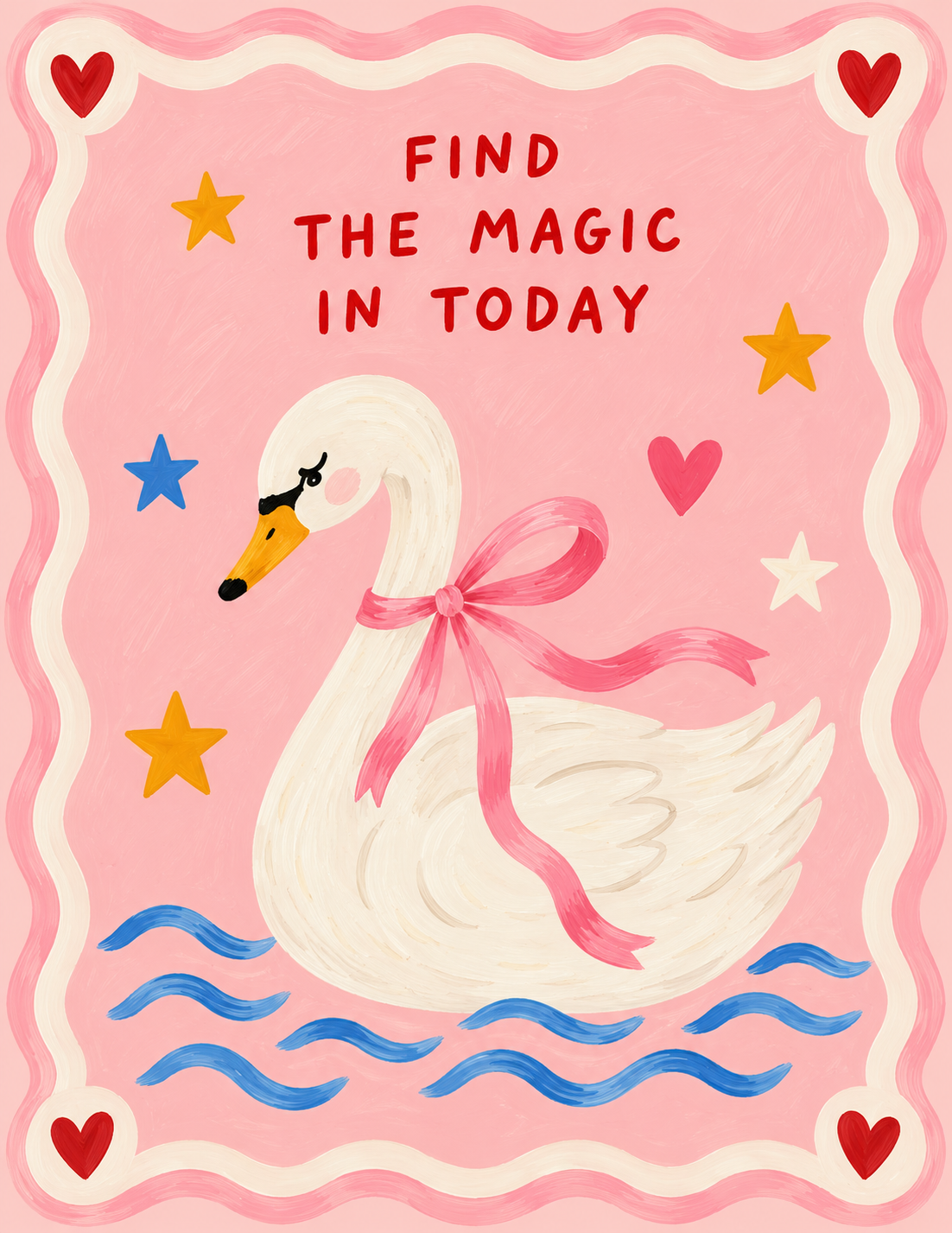 Find the Magic | Swan Peel &amp; Stick Art Print