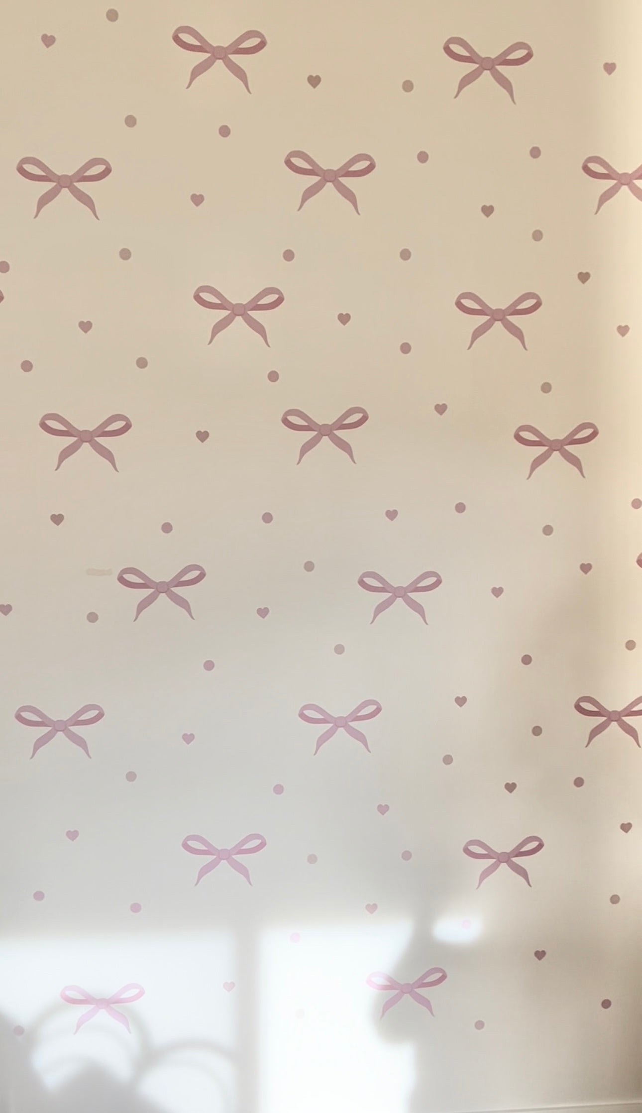 Vintage Bows &amp; Blush Wall Decal Set