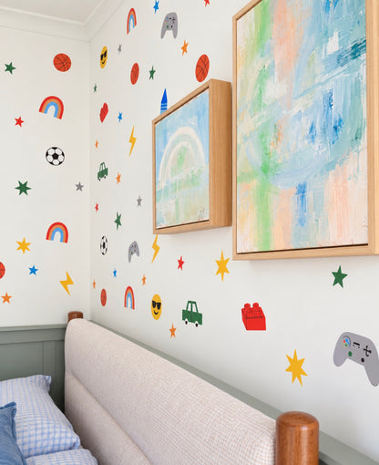 Retro Play Wall Decals – A2 Sheet