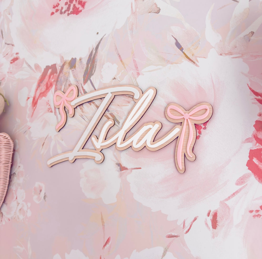 Signature Bow Personalised Name Sign