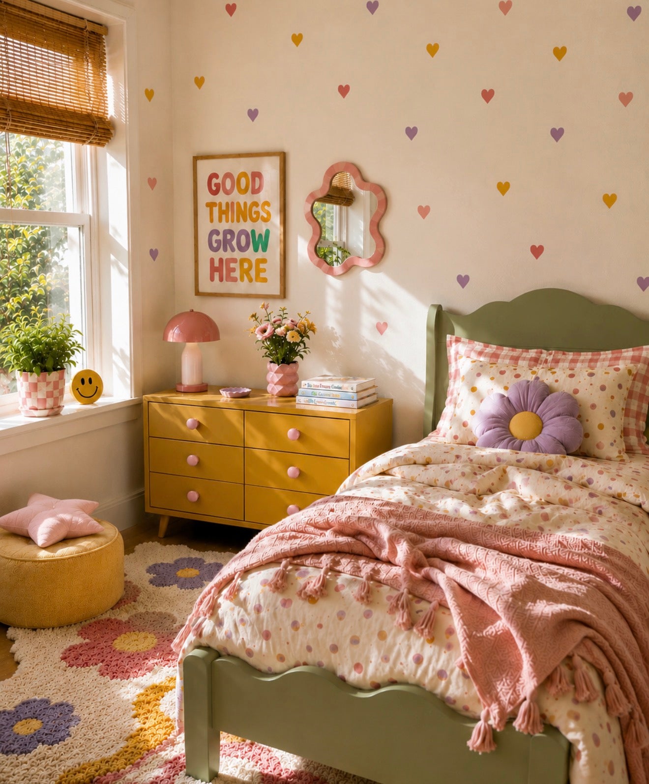 Boho Heart Wall Decals – A2 Sheet (38 Hearts)