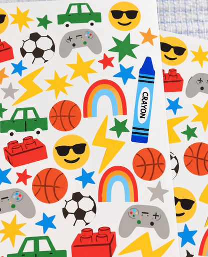 Retro Play Wall Decals – A2 Sheet