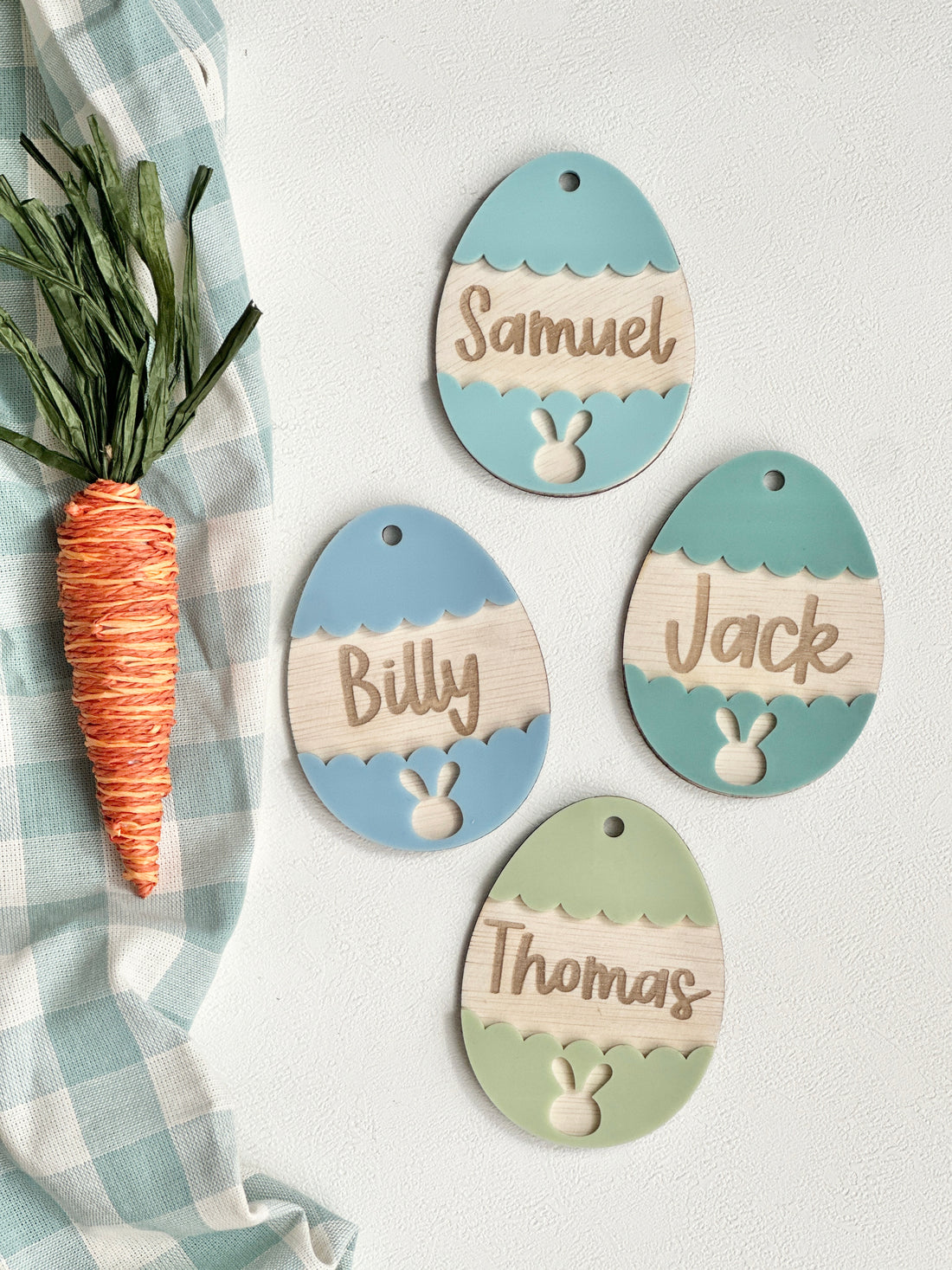 Easter Egg Name Tag – Personalised Wooden-Acrylic Name Tag